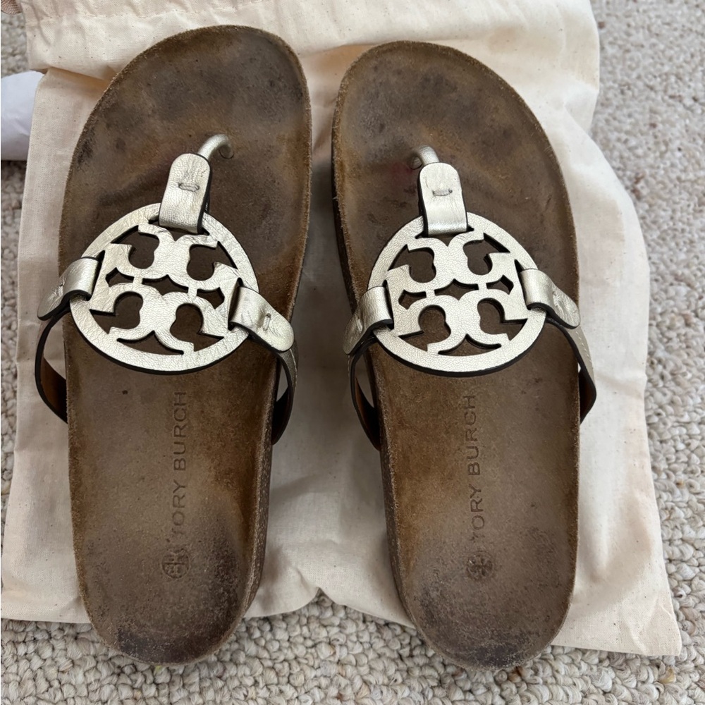 Tory Burch Metallic Sandals